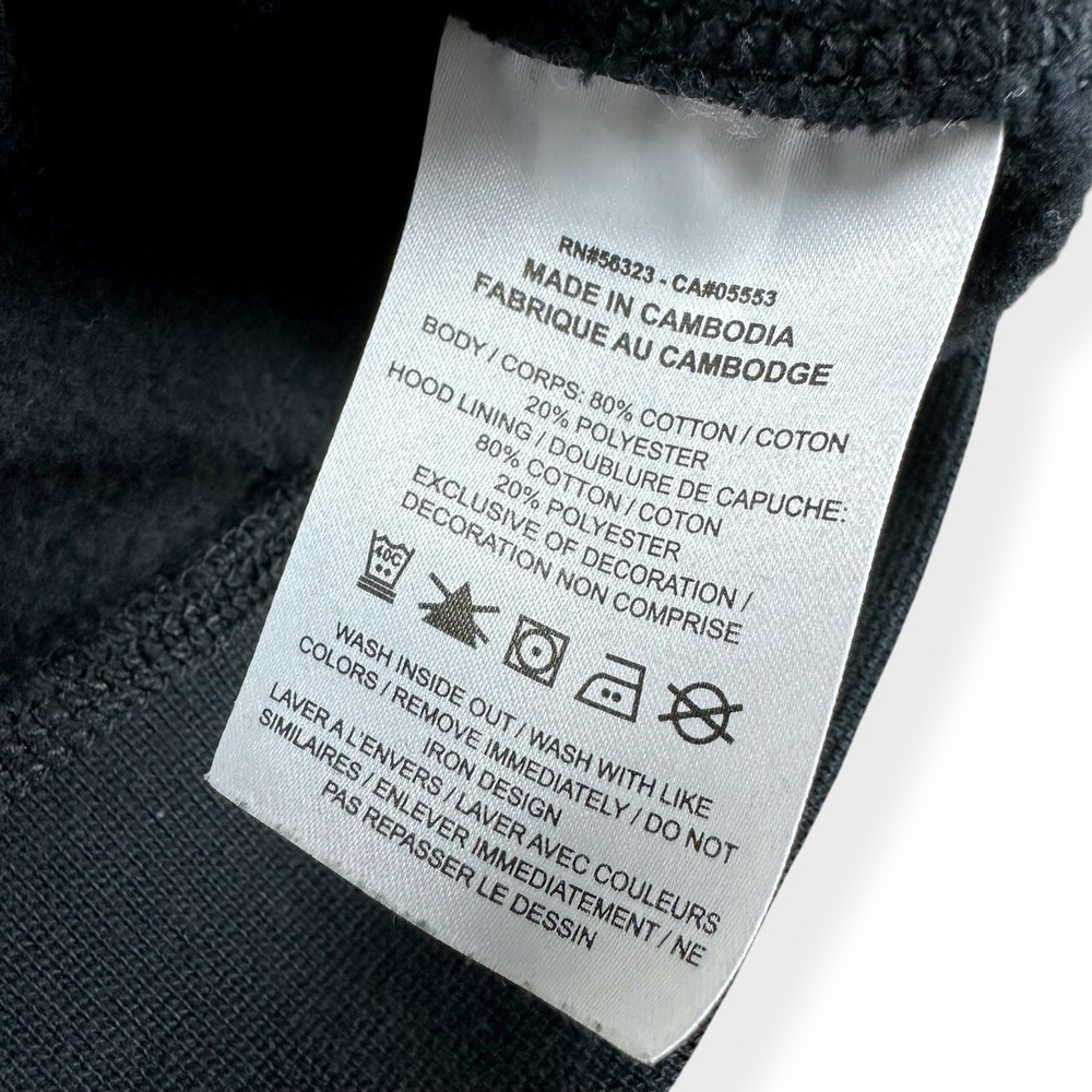 Nike Men's Club Fleece Pullover Hoodie Black Orange Size Medium Fuzzy Spell Out - Picture 13 of 16